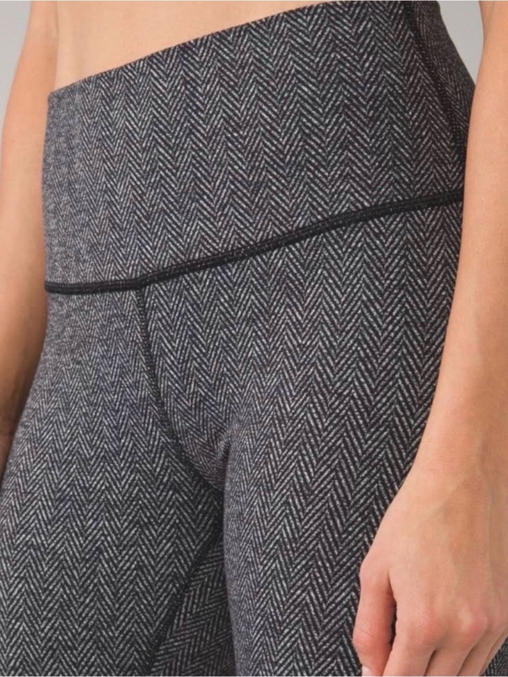 Lululemon Wunder Under heathered herringbone black leggings